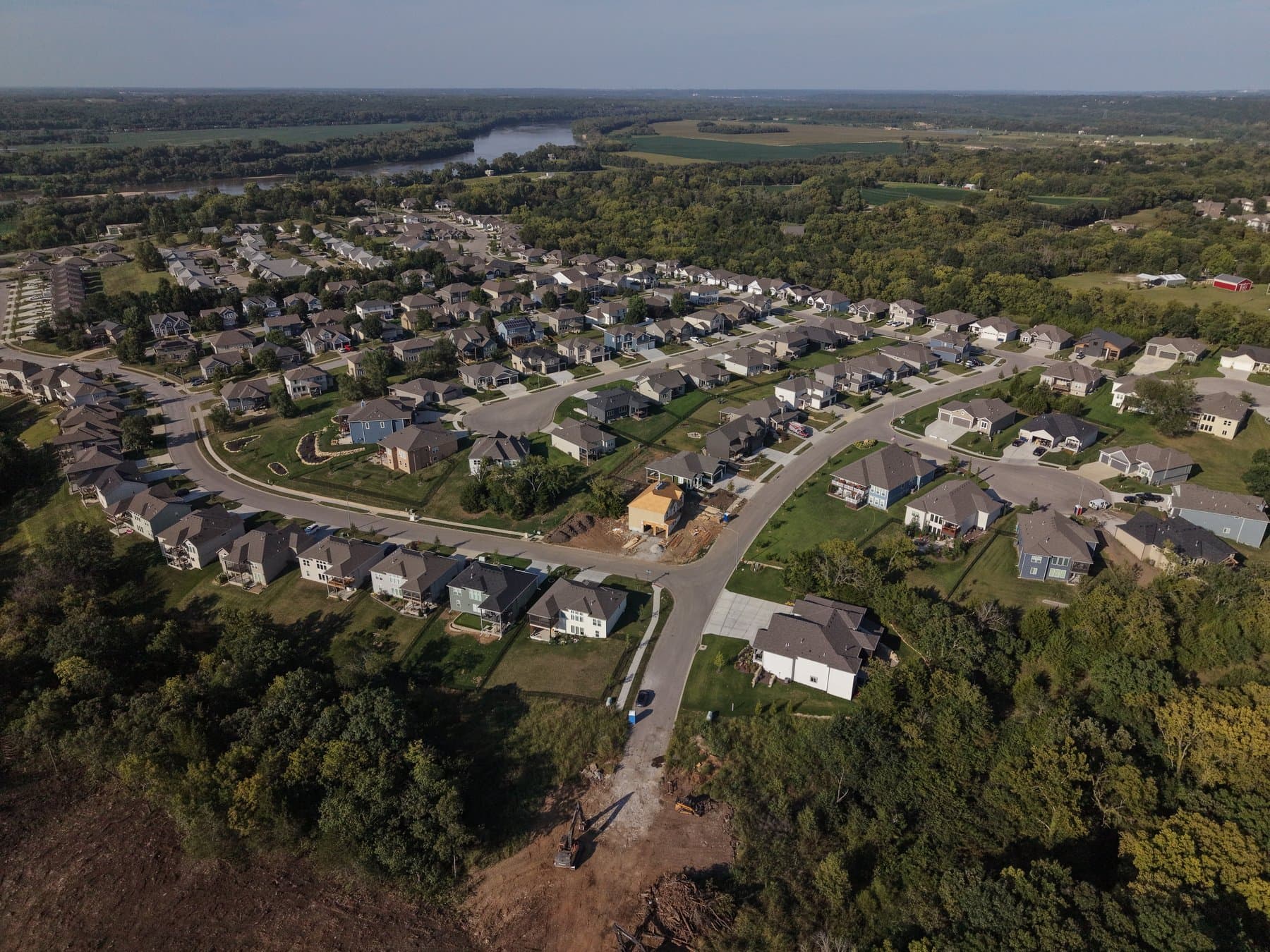 Arbor Ridge, De Soto · river valley aerial