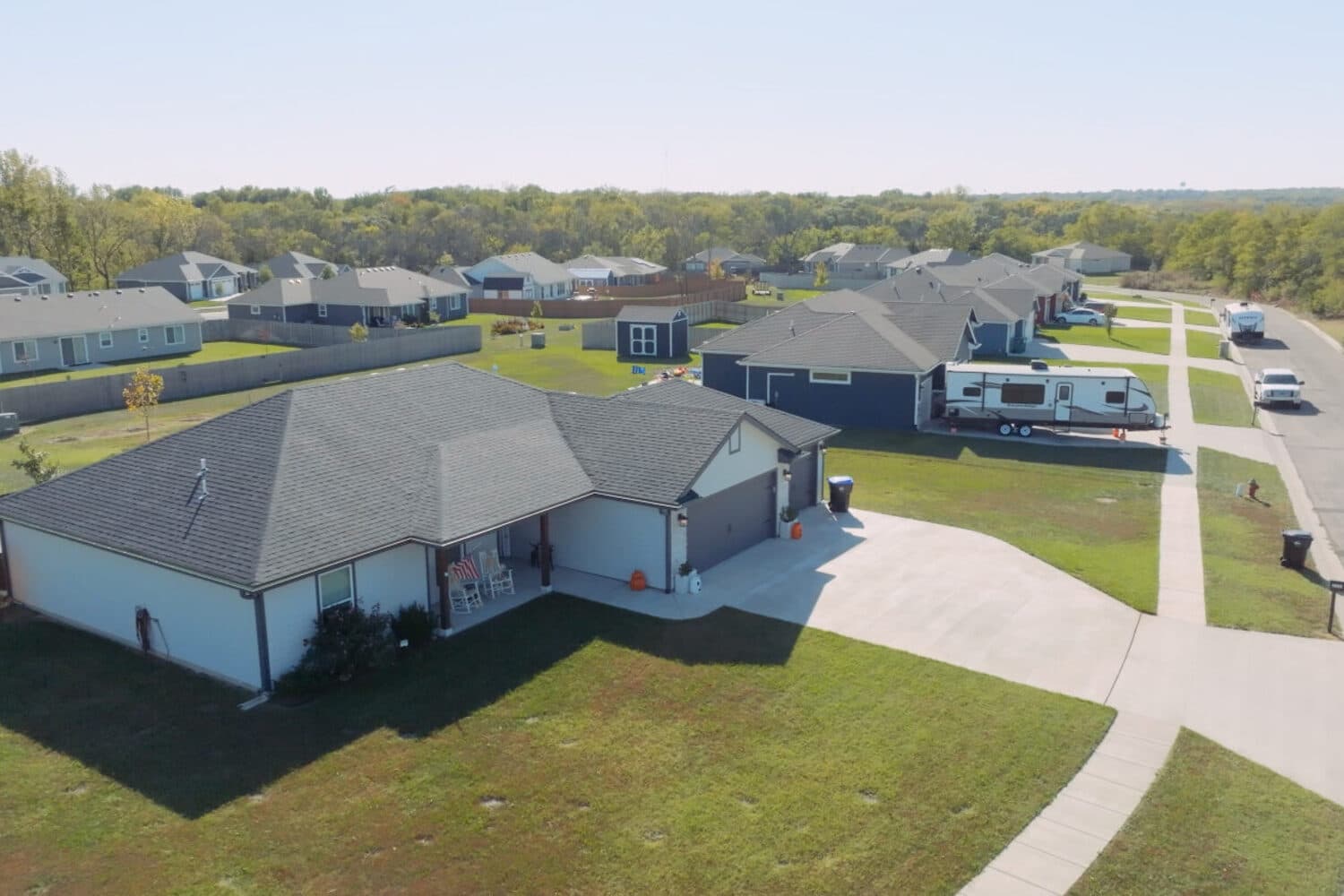 Capricorn Woods Subdivision, Topeka · neighborhood aerial