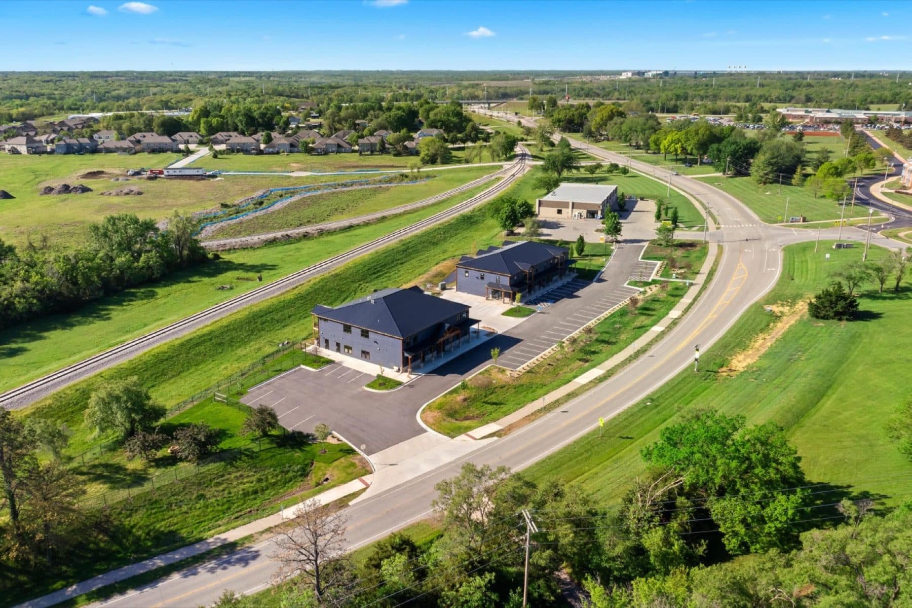 Wildcat Plaza, De Soto · highway aerial