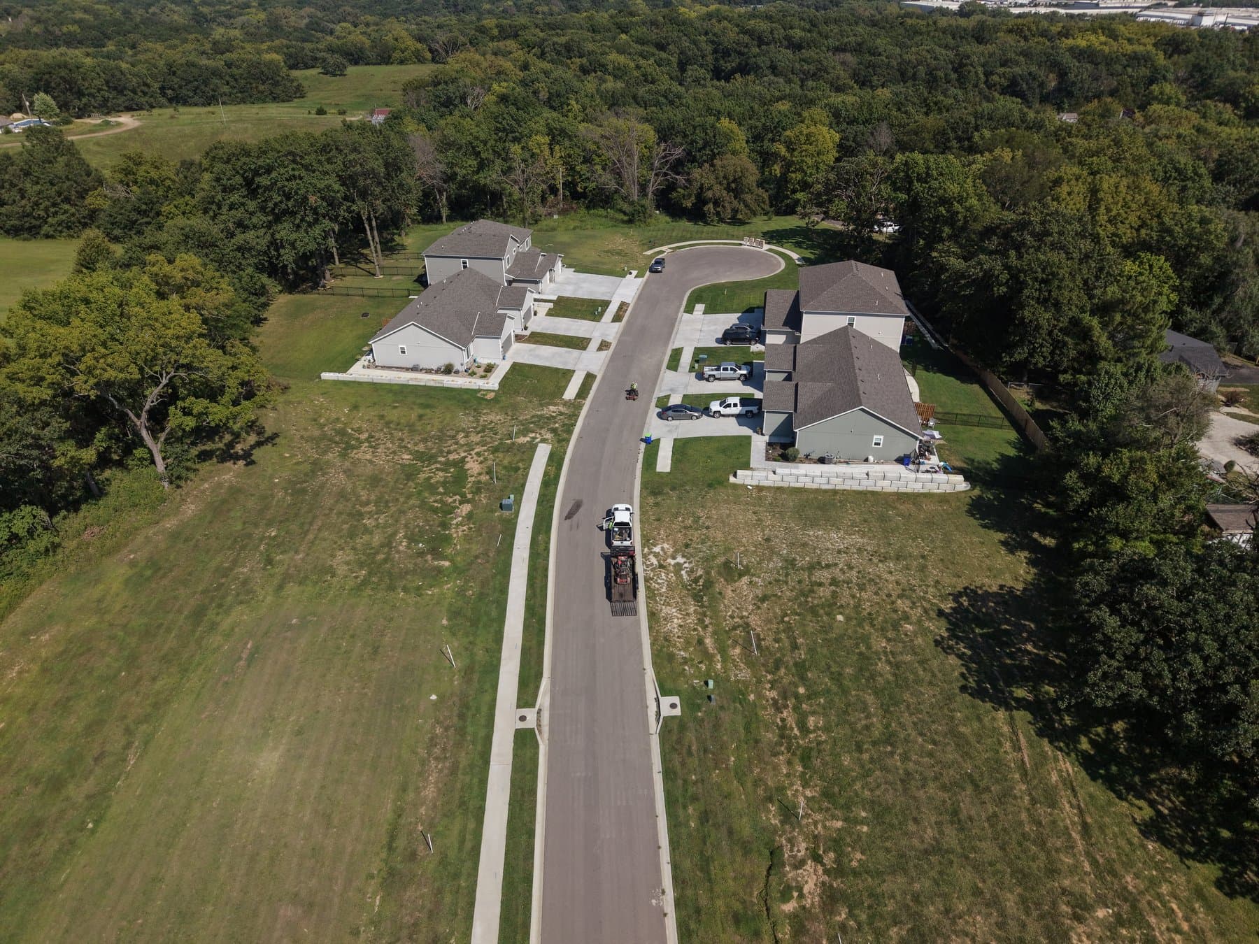 Highland Ridge Subdivision, Edwardsville · villa cul de sac aerial