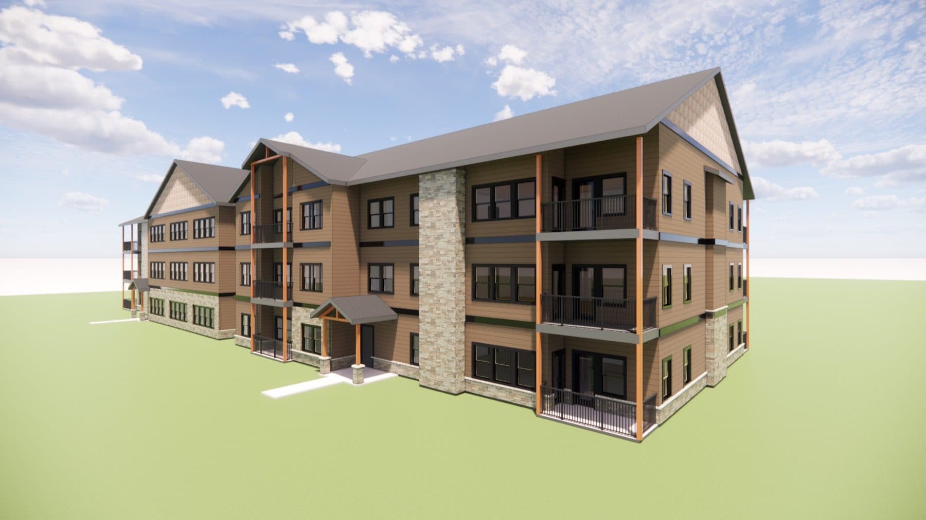 Concept rendering of a later phase at The Residences at Lexington, De Soto